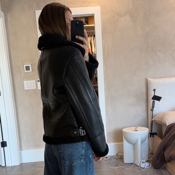 Michael Kors Leather Shearling Jacket - Picture 7 of 9